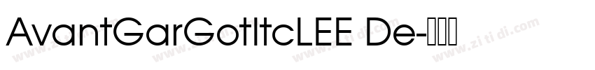 AvantGarGotItcLEE De字体转换